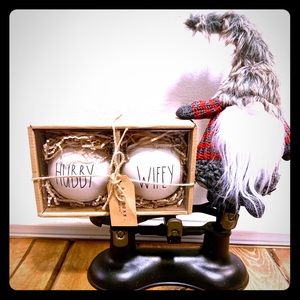 Rae Dunn hubby wifey Christmas ornaments